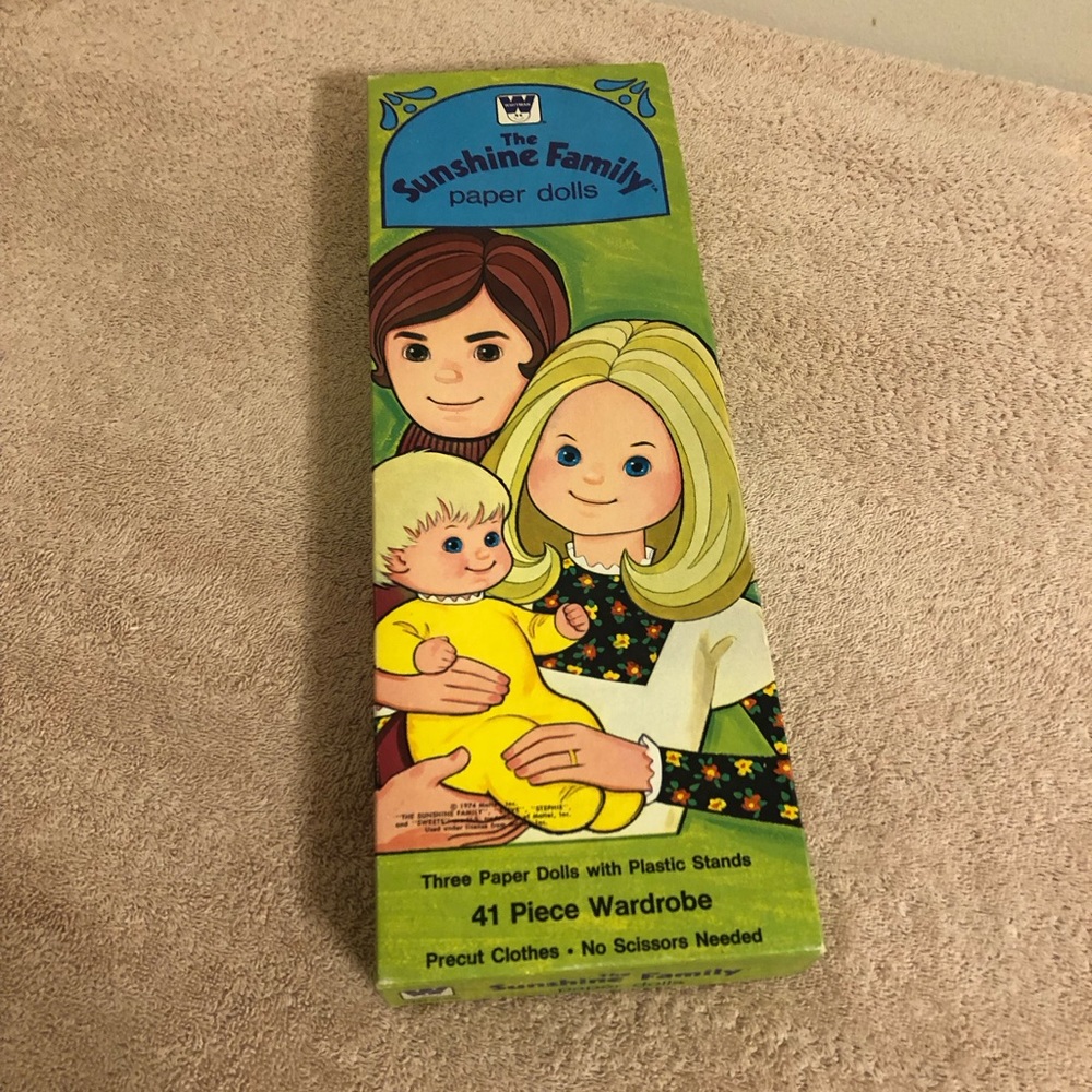 Vintage 1974 Whitman The Sunshine Family Paper Dolls Unused Uncut